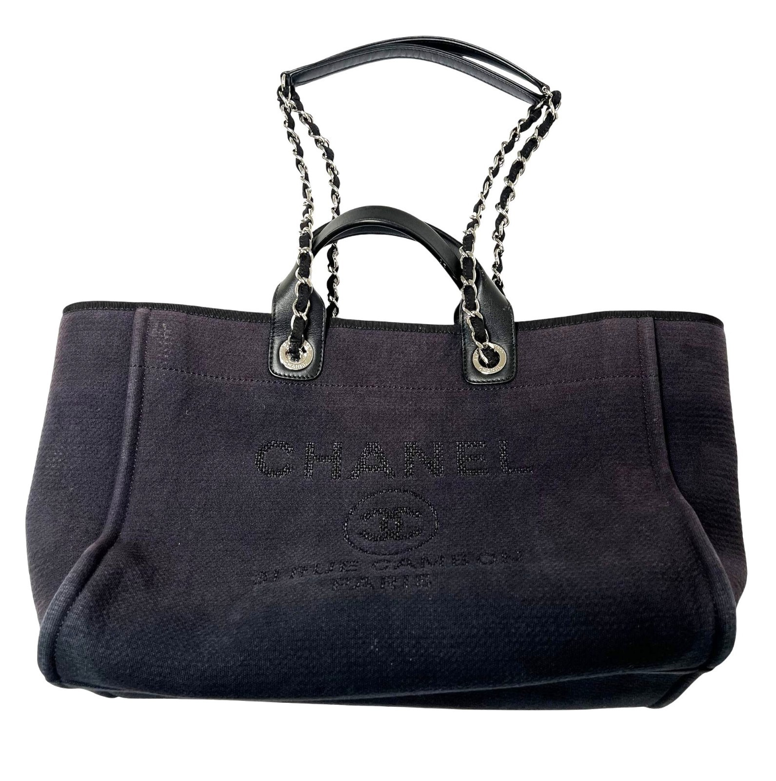 Chanel Deauville Medium Tote Bag in Navy