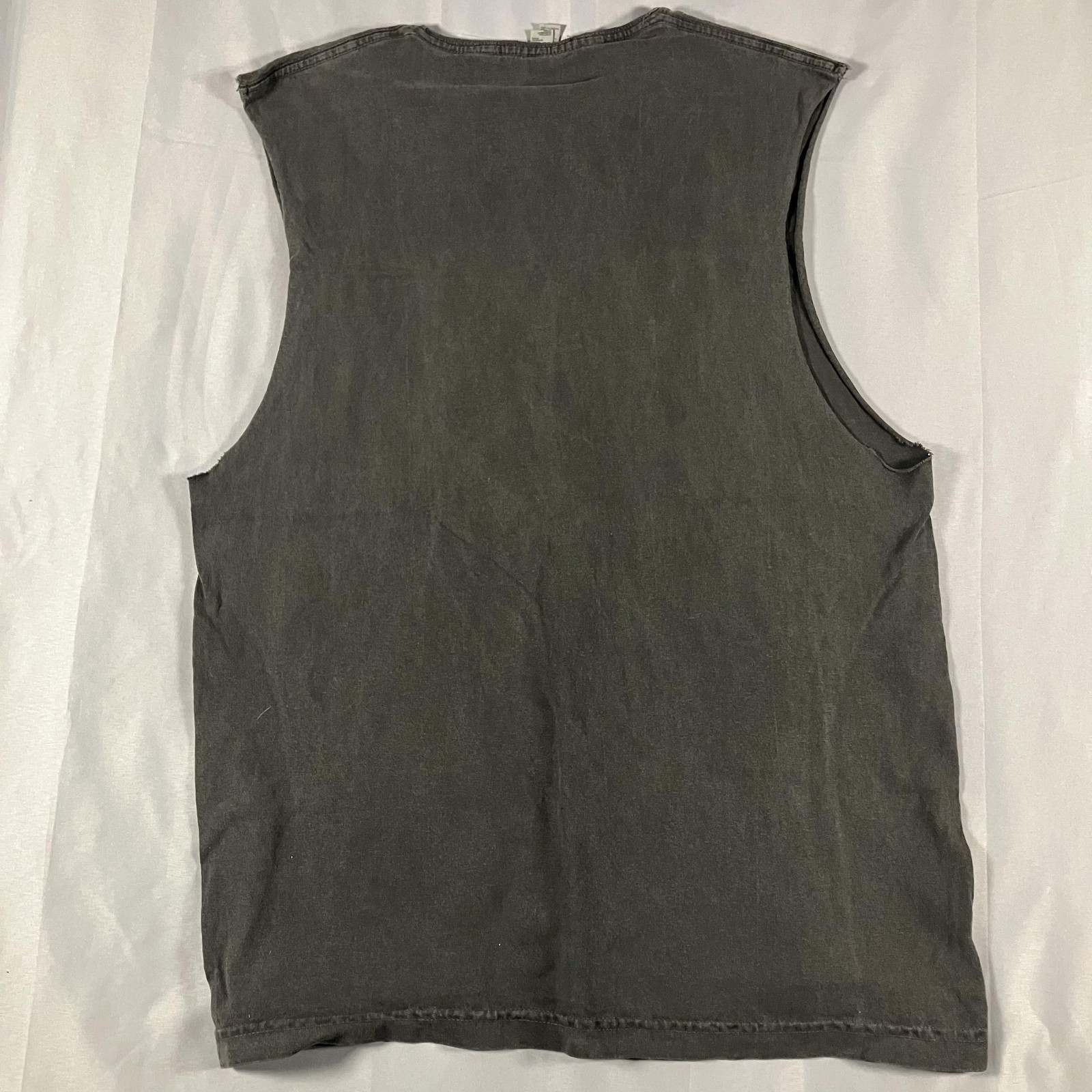 Los Angeles Apparel Shirt Mens Small Gray Dog Graphic Sleeveless Heavyweight Tee