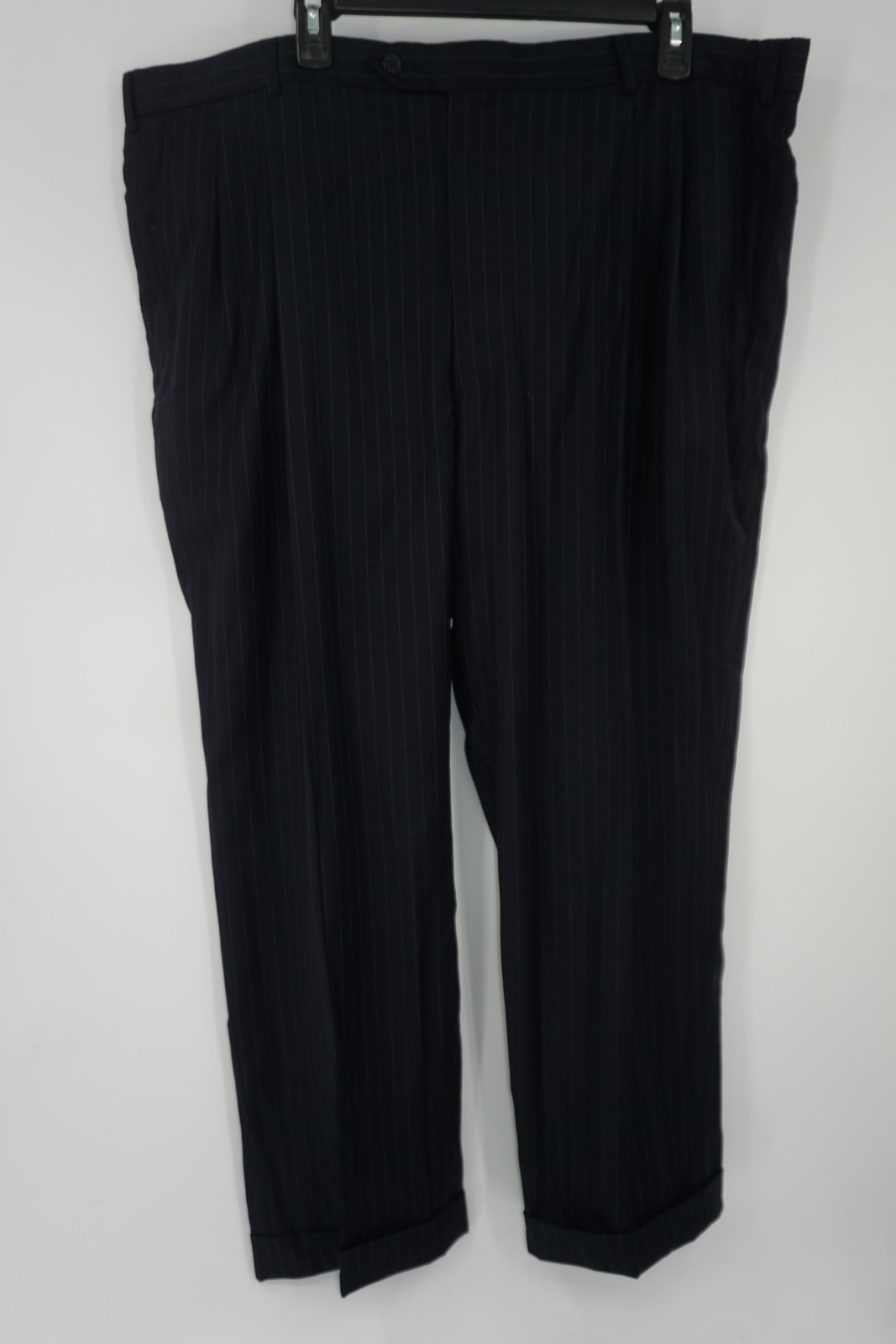 Brooks Brothers Custom Tailored 2-Piece Suit Blue Pinstripe Wool 50R 45×28 USA