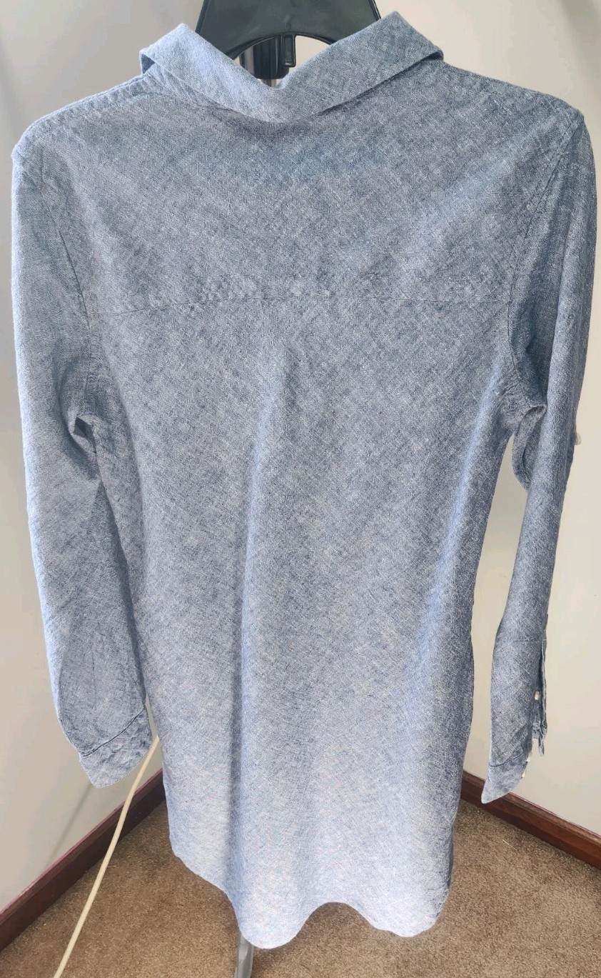 FREEDOM TRAIL by KYODAN Linen Shirtdress Women’s Size Small Blue