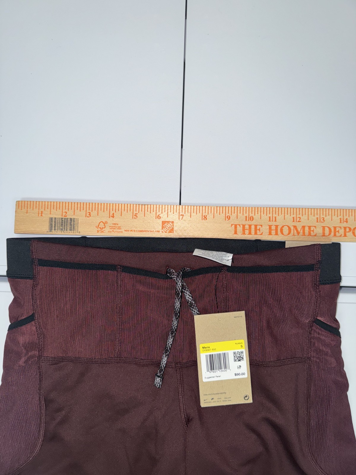 $90 Nike Men’s Small Trail Lava Loops 1/2 Running Tights Burgundy DV9307-652