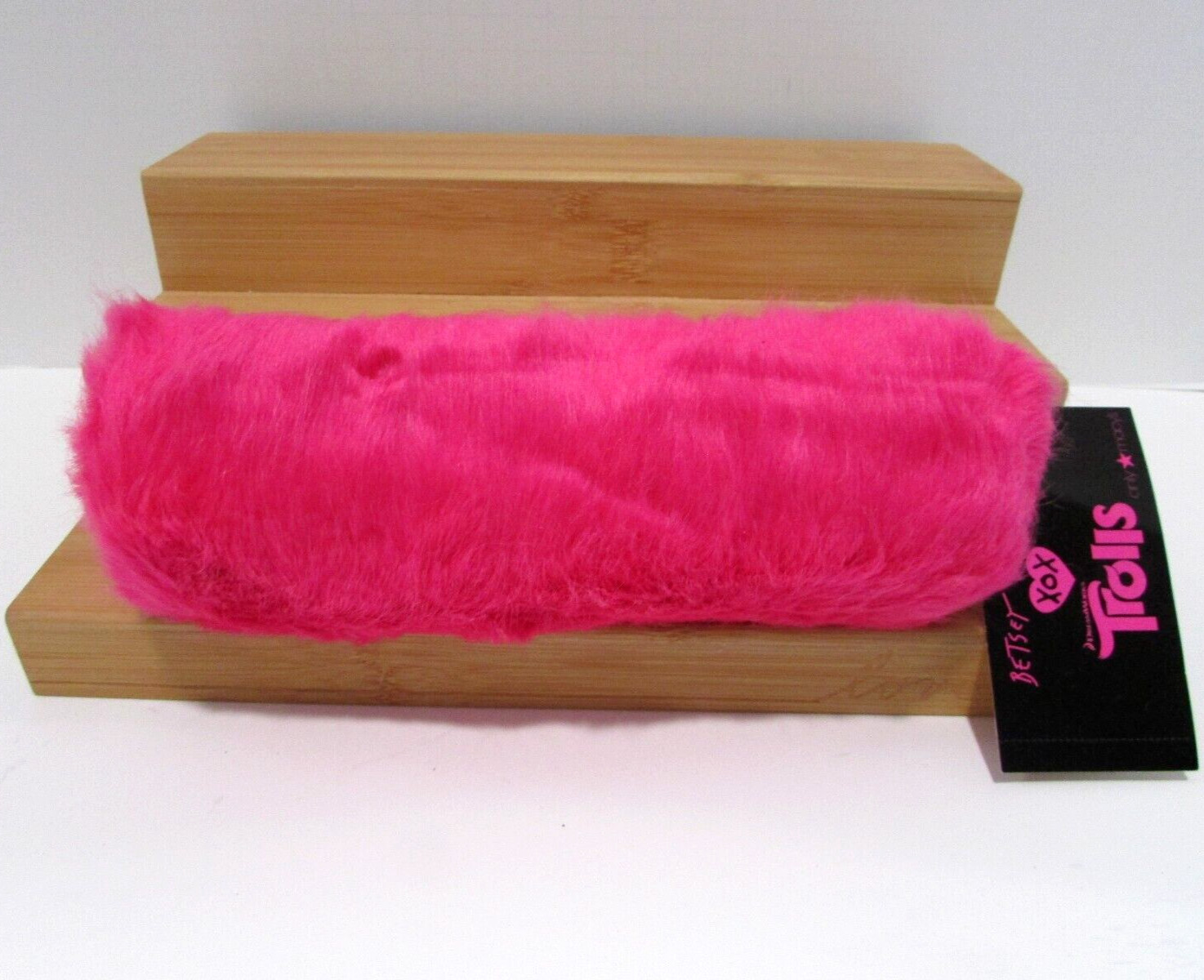 Betsey Johnson Kitsch Googly Eyes Trolls Faux Fur Cosmetic Clutch Bag Pencil NWT