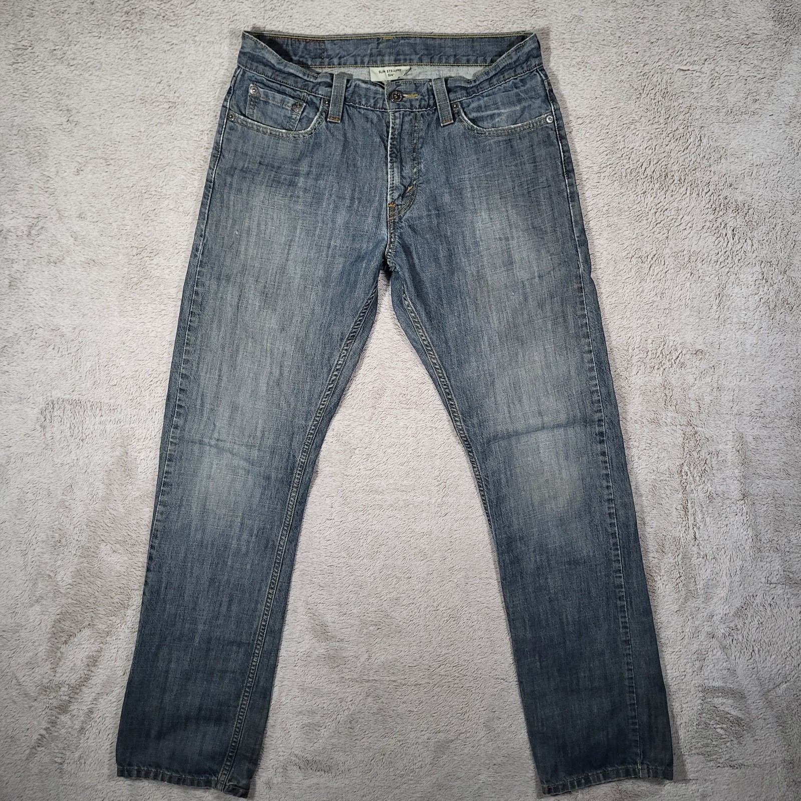 Levis 514 Slim Straight Jeans Mens 30×32 Blue Medium Wash 100% Cotton Denim
