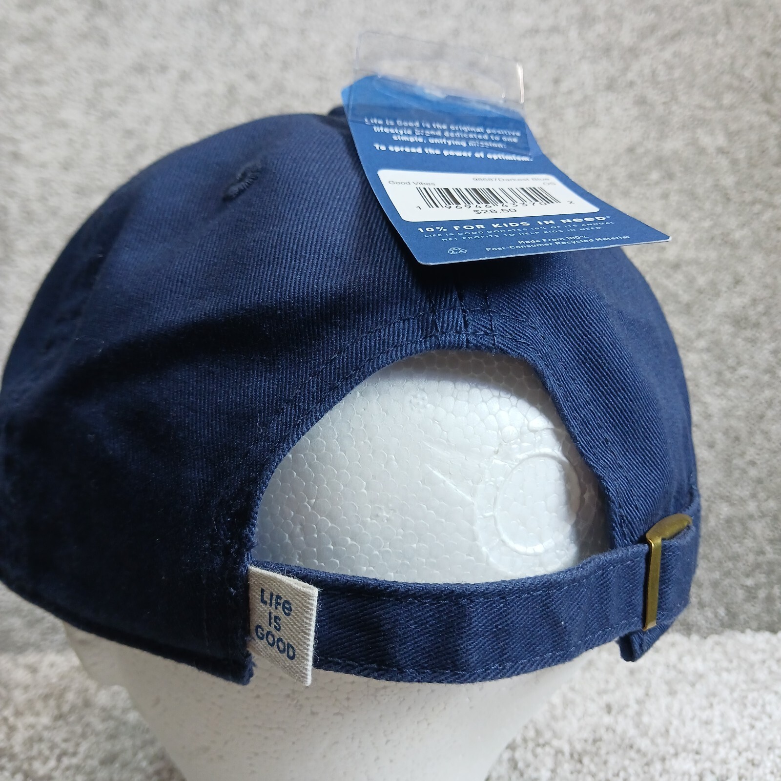 Life Is Good Hat Adult One Size Adjustable Blue Good Vibes Beach Summer Relax