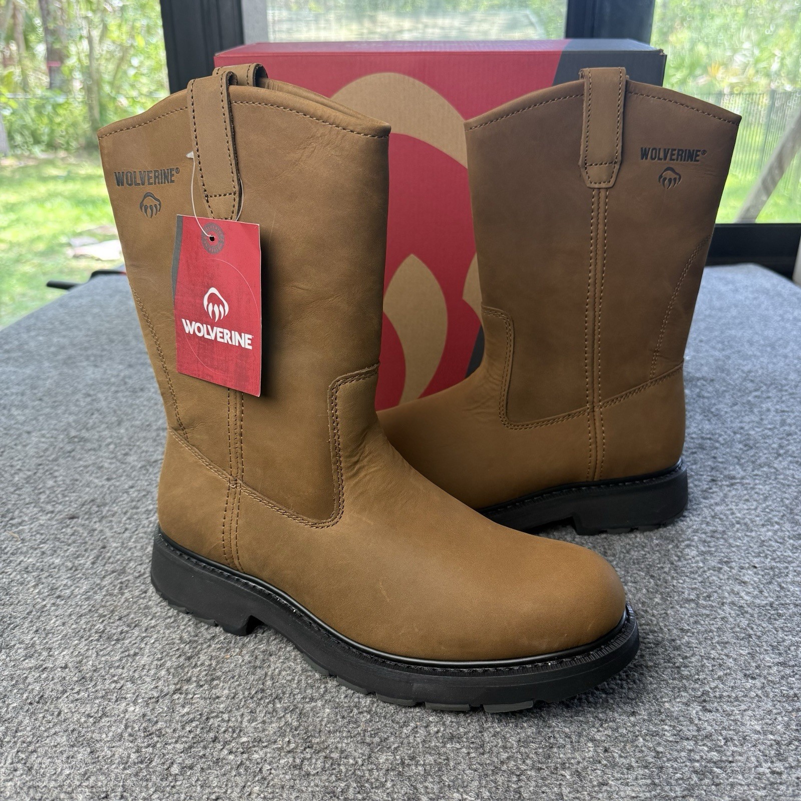 Wolverine 10” Wellington Boots Dark Brown Marron Fonce W04727 Mens 10.5 M “NEW”