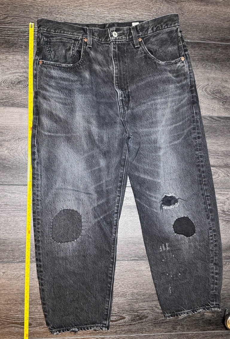 LEVI’S® Made & Crafted JAPAN Patchwork Women’s Barrel Jeans – Side 31 – Black