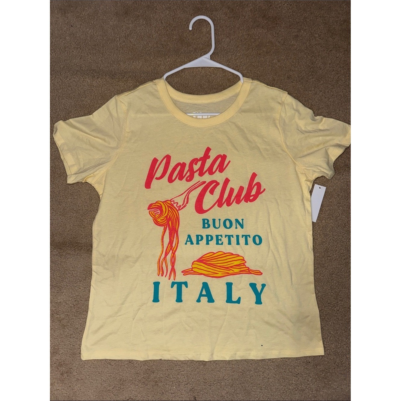 Pasta Club Italy Graphic Tee – Yellow