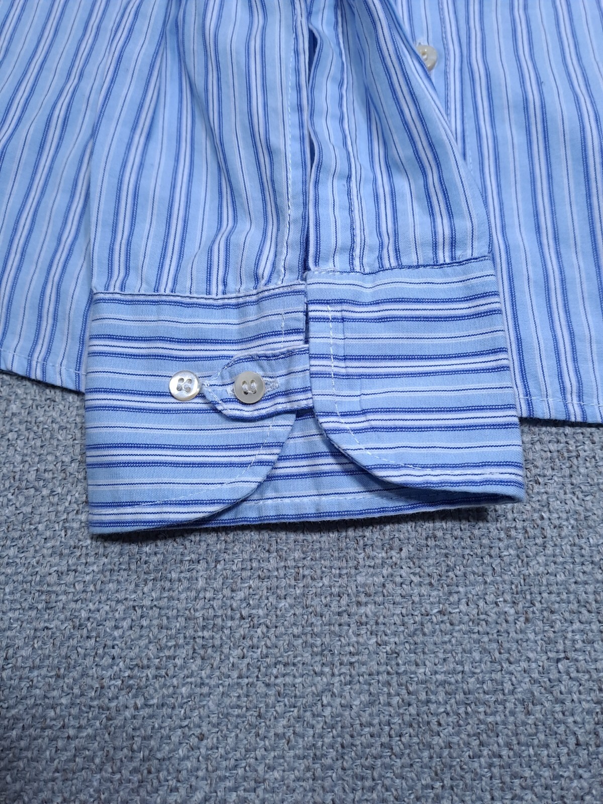 Giorgio Boldetti men’s tailoring shirt size XL blue striped high Italian tailoring
