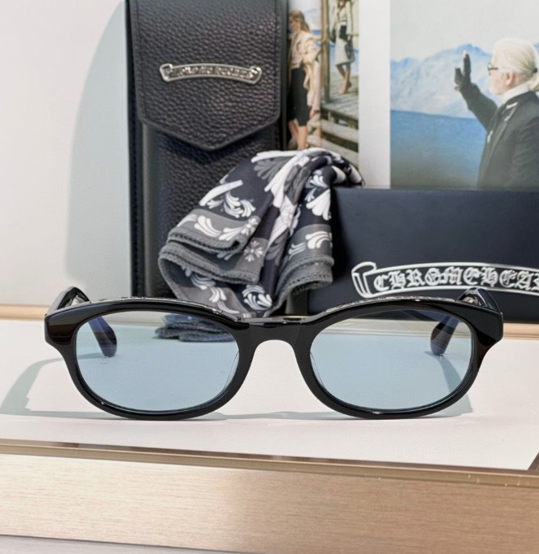 Eyewear Chrome Hearts Lowrider Street Black Blue Lenses HQ Materials 142mm