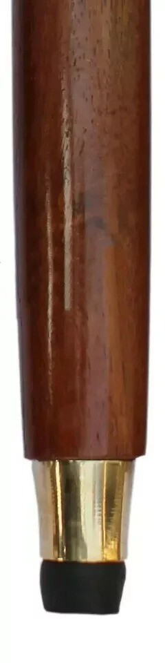 Dog Head Brass Handle Walking Stick – Wooden Cane for Men – Vintage Style 36″