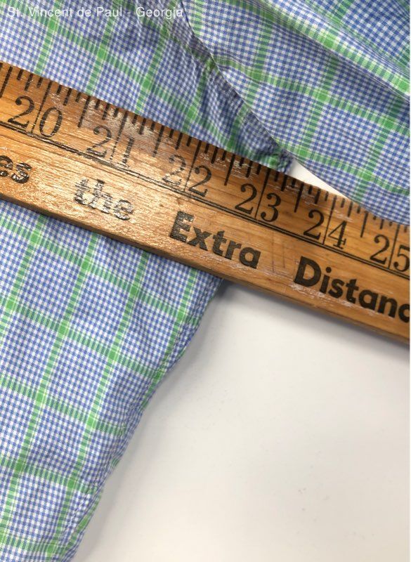 Men’s Corporate Image Blue Long Sleeve Button Down Shirt Preppy – Size Large
