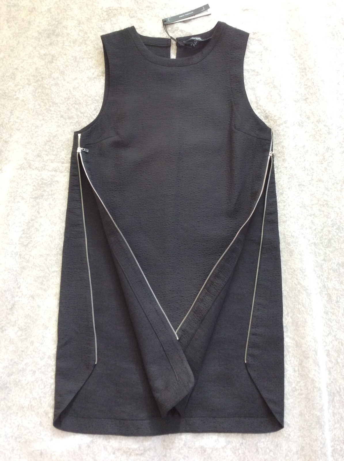 Robert Rodriguez Black Textured Sleeveless Dress – Size 4 NWT