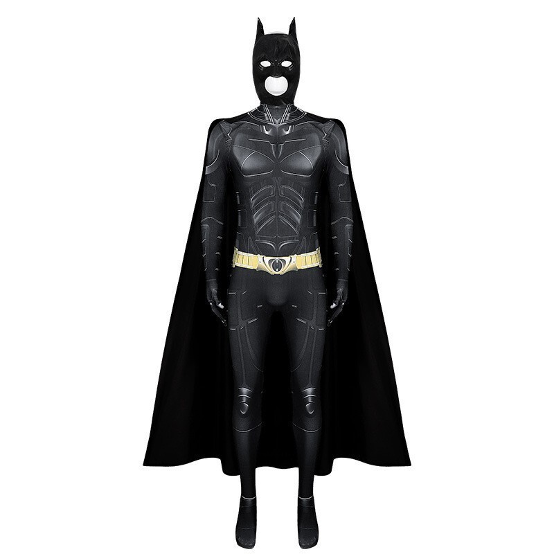 The Flash Batman Bruce Wayne Cosplay Costume Jumpsuit + Cape 2 Pcs Set