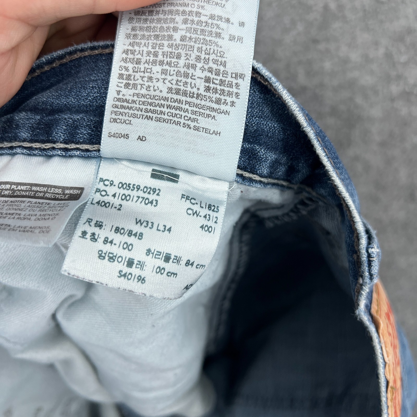 Levi’s 559 Jeans Men 33×34 Blue Relaxed Straight 100% Cotton Medium Wash Denim