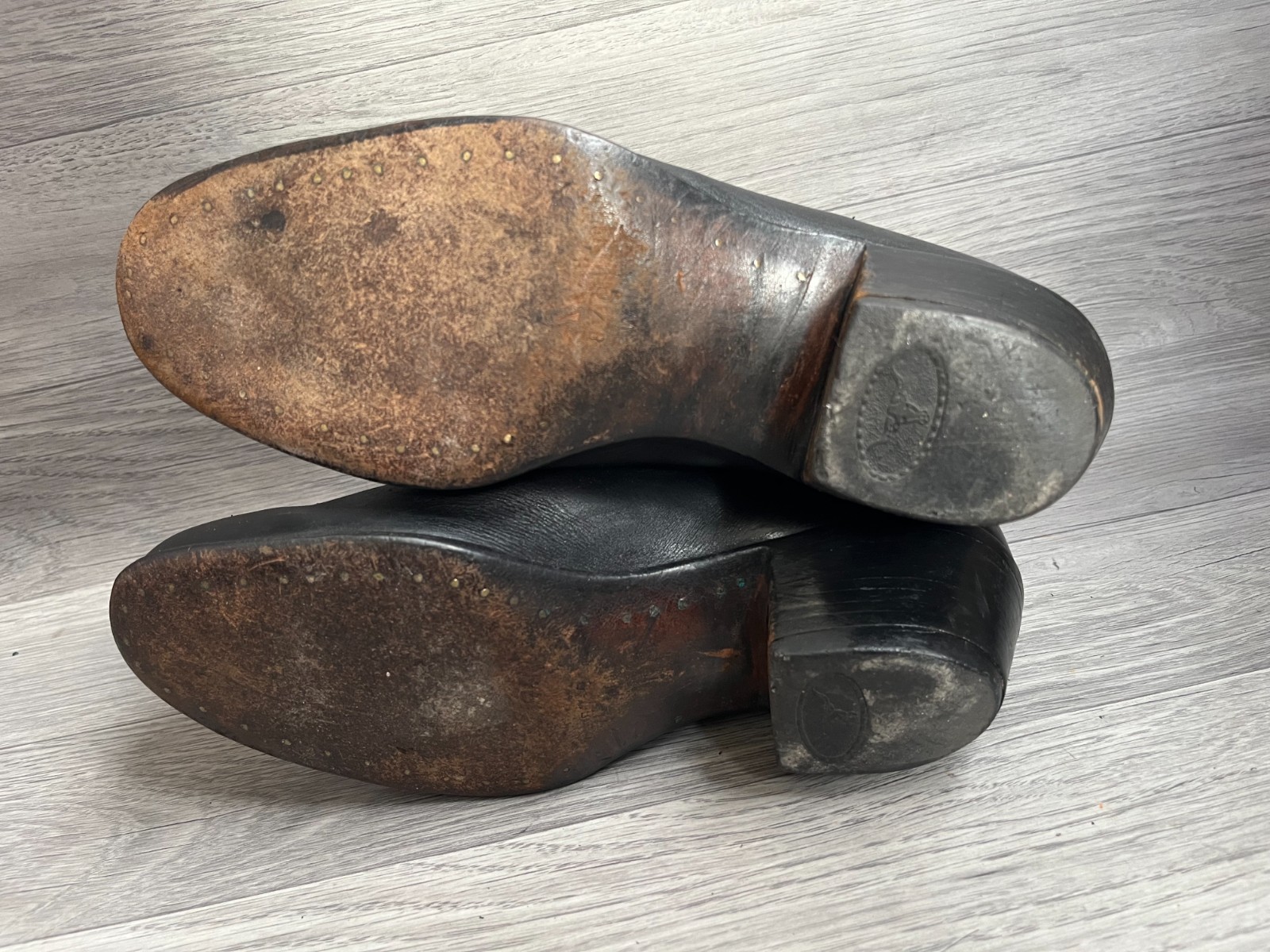 Vintage R.M Williams Bushman black chelsea boots Cuban heel uk 8.5G