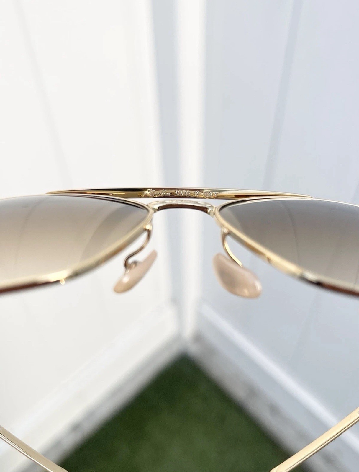 NWT Authentic Ray Ban New Caravan RB3636 3636 Gold Brown Lens 001/51 Size 58/14