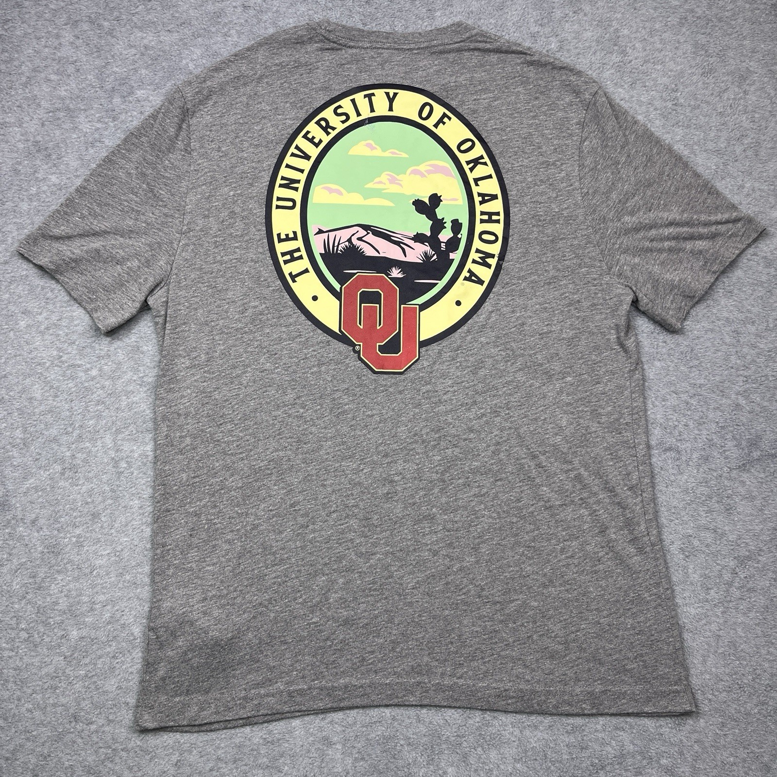 University of Oklahoma Fanatics T-Shirt Mens Large Graphic Gray NCAA Tee