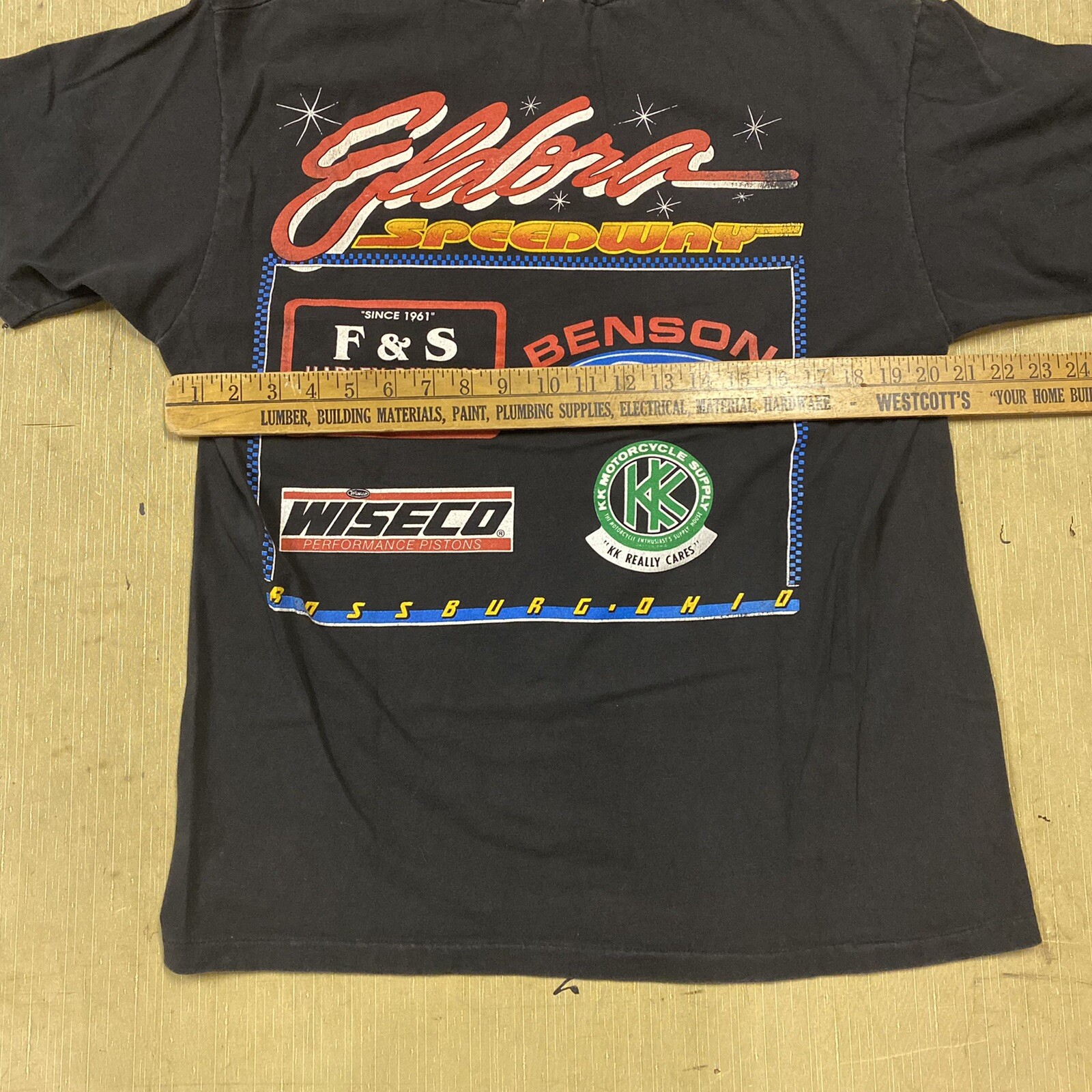 Vintage AMA Motorcycle Racing Eldora Speedway 1st Annual Tshirt Size L Harley