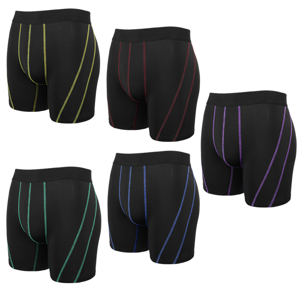 4/5 Pack Mens Bamboo Underwear Soft Boxer Briefs Anti Chafing Trunks 3D Pouch US