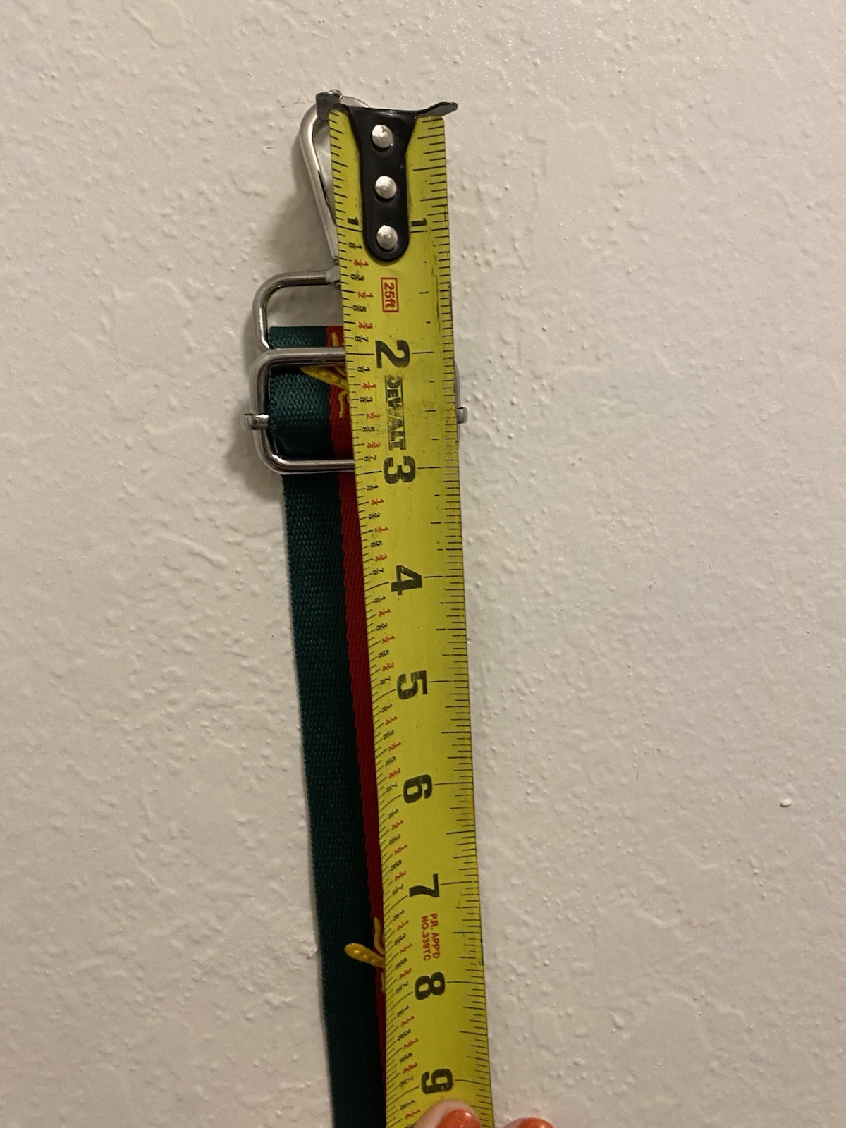 Green And Red Striped Replacement Strap With Gold Bee Accents