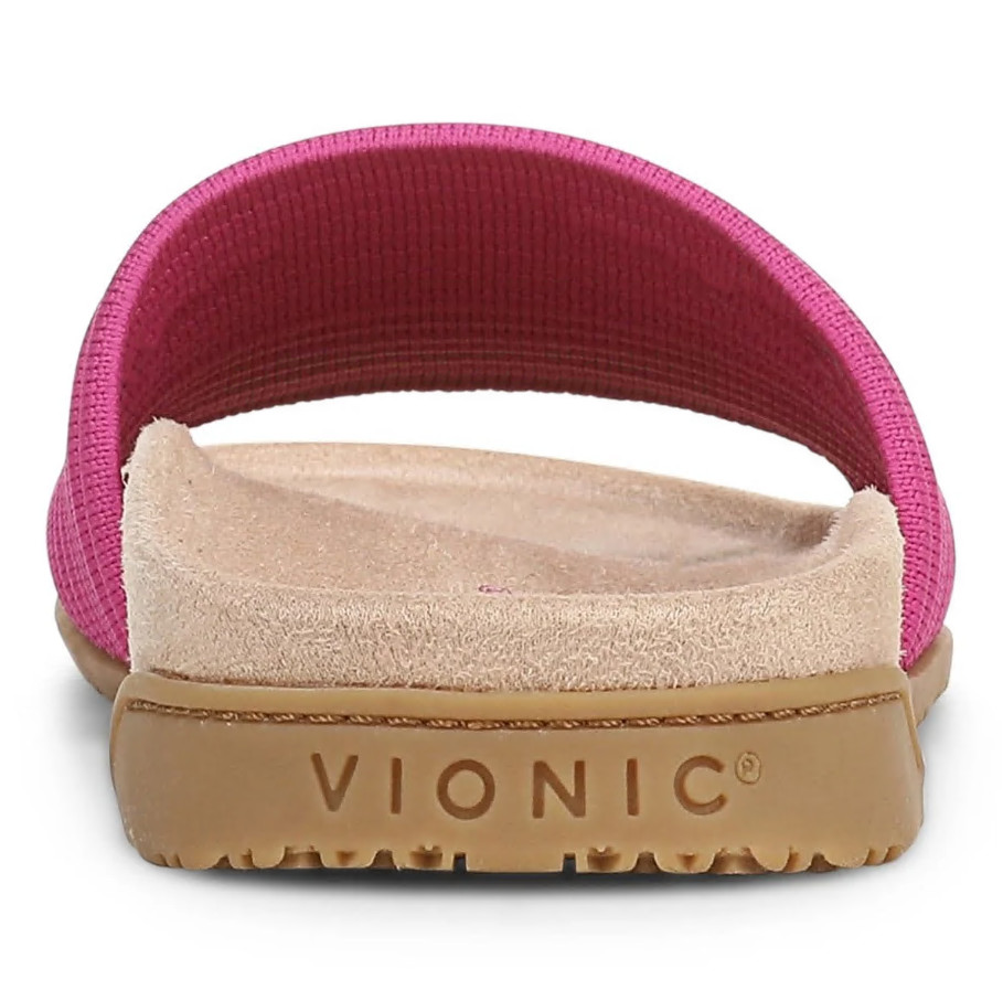 VIONIC Evie Knit Slide Sandal, Rose Violet (NEW)