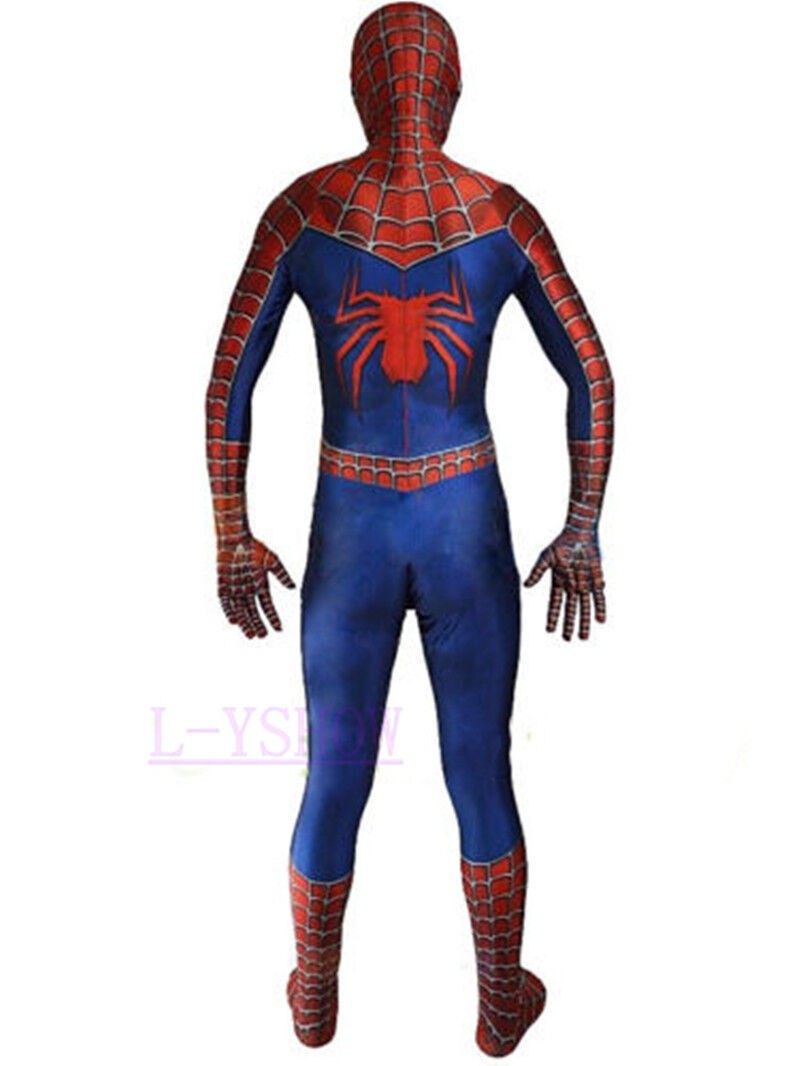Classic Raimi Spiderman Cosplay Costumes Spider-man 3D Zentai Suit Halloween US