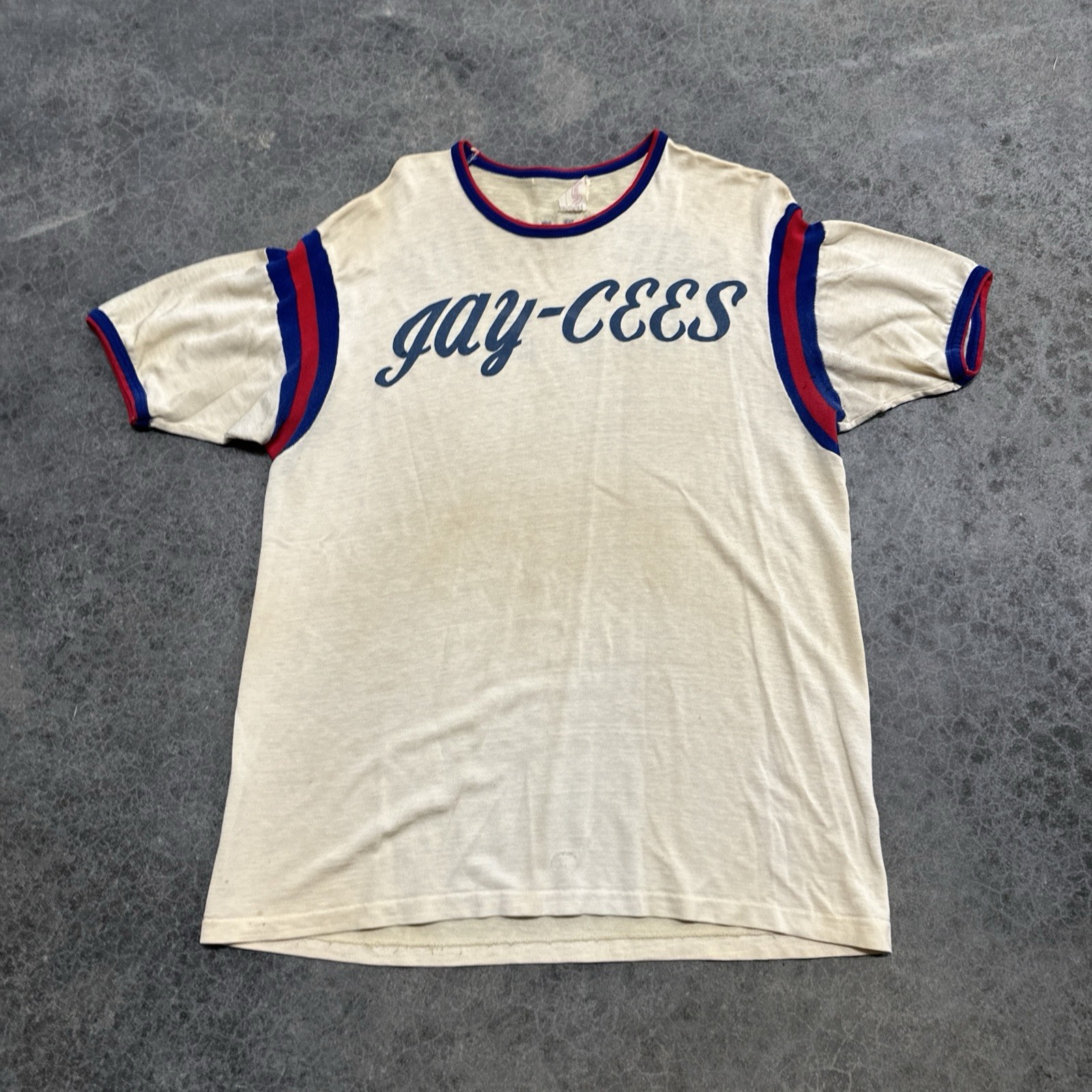 Vintage Rawlings Jaycees Shirt Mens XL Durene Jersey #25 USA 70s 60s 50s