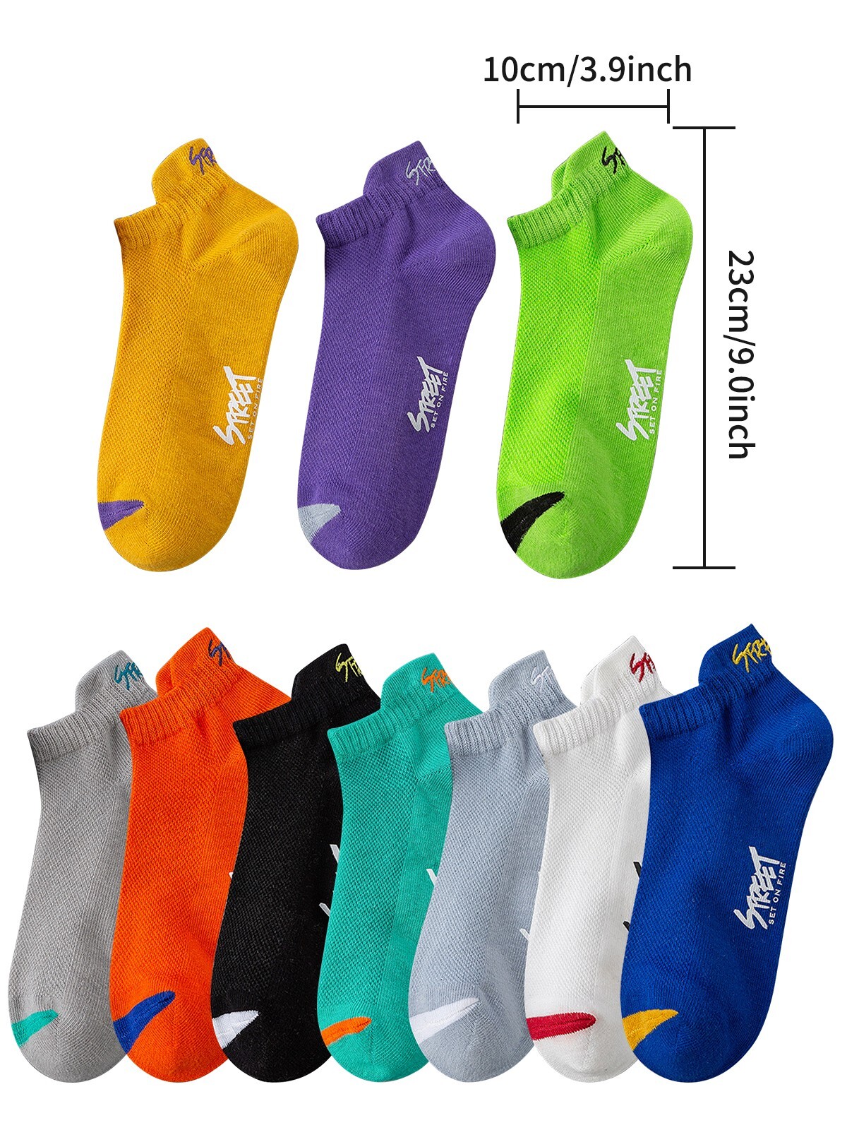 10 Pairs Socks | Ultra-Thin Low Cut Invisible Socks | Breathable for Casual Wear