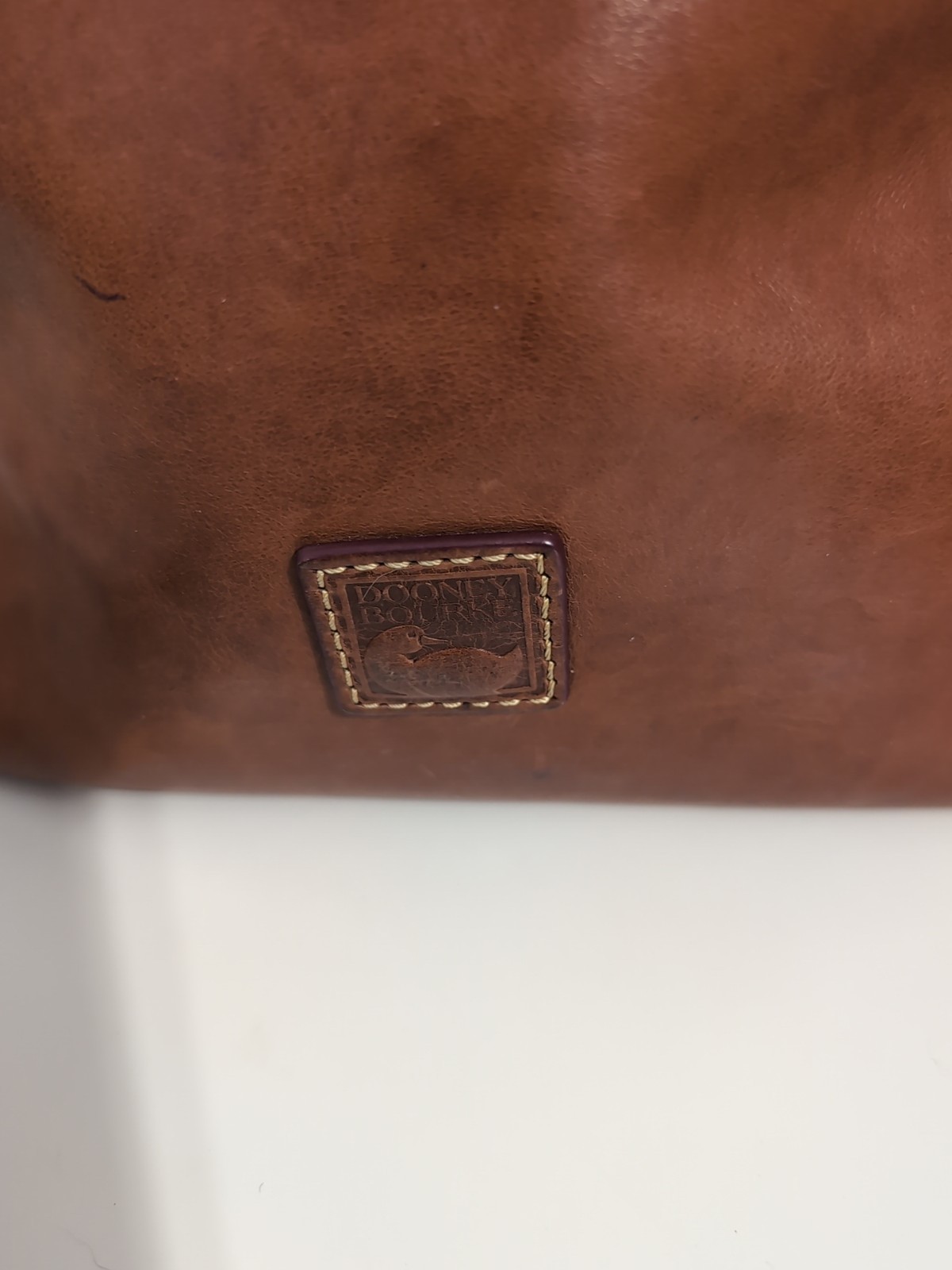 Dooney & Bourke Florentine Leather Dixon Hobo Crossbody Bag BROWN