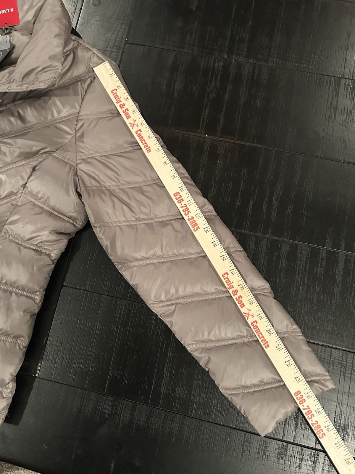 Kenneth Cole Reaction Packable Jacket XL Beige Puffer Quilted Zip Coat Warm NWT