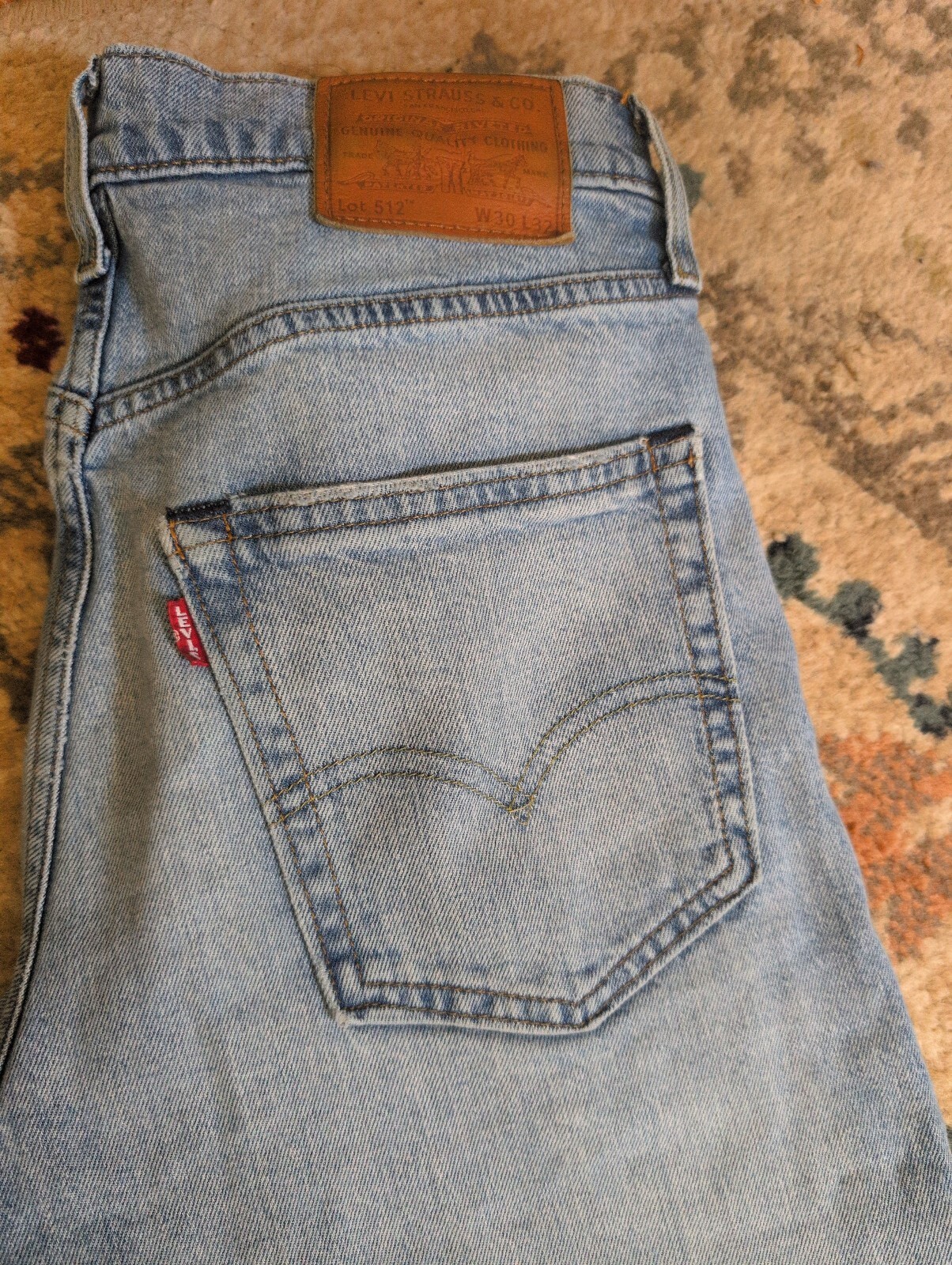 Levi’s Premium Light Wash Denim Jeans with Stretch, Size 31×34