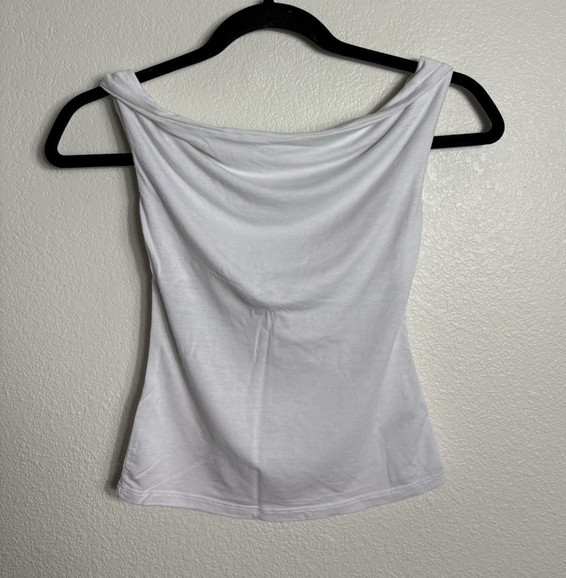 Wild Fable White Off Shoulder Draped Top XS