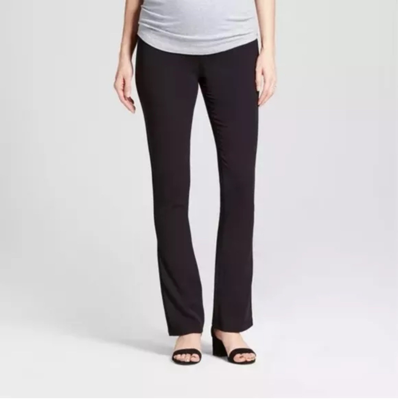 Isabel Maternity Crossover Panel Ponte Pants Ebony size 0,2,4,6,8,10,12,14,16,18
