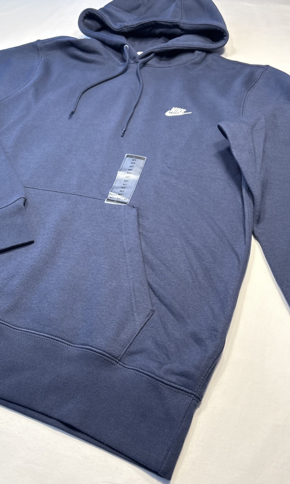 Nike Sportswear Club Men’s Navy Blue Hoodie Fleece Sz Medium Tall FN3859-451 $65