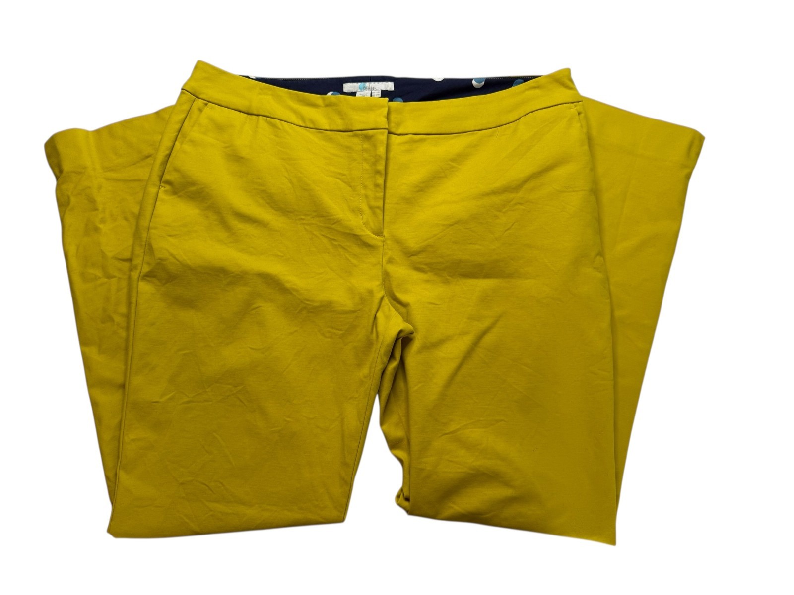 BODEN Women’s Pants Yellow Size US 12R. Made in Turkey 97% Cotton 3% Elastane