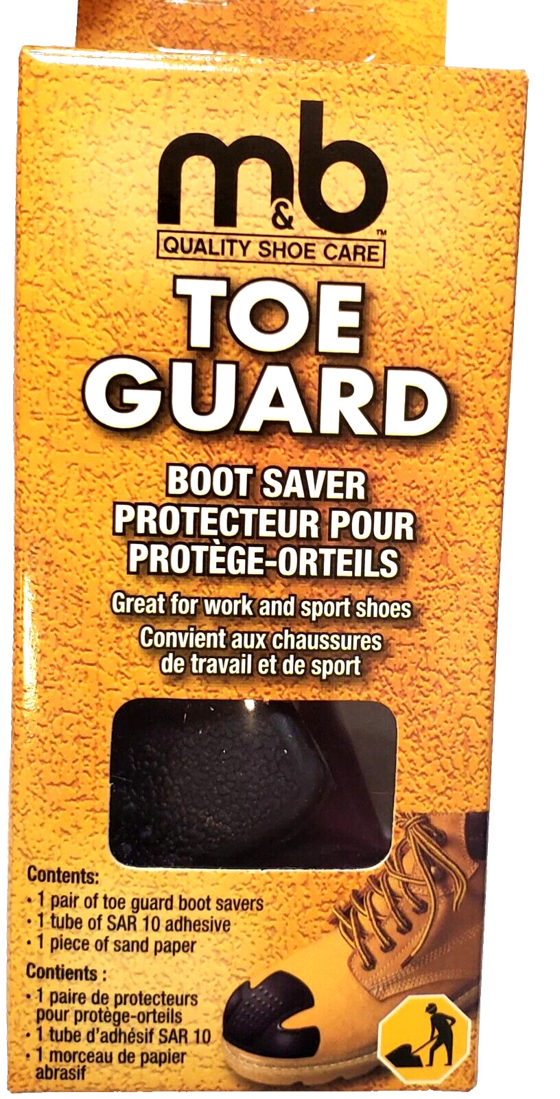 Moneysworth & Best Quality Shoe Toe Guard Boot Saver – Color Black Small 1 Pair