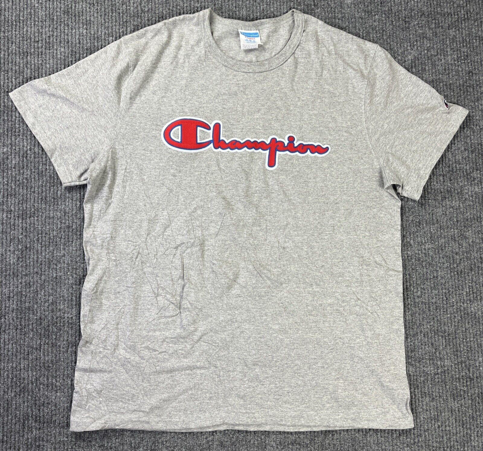 Champion Mens Shirt XL Gray Spell Out Logo GT19 11C