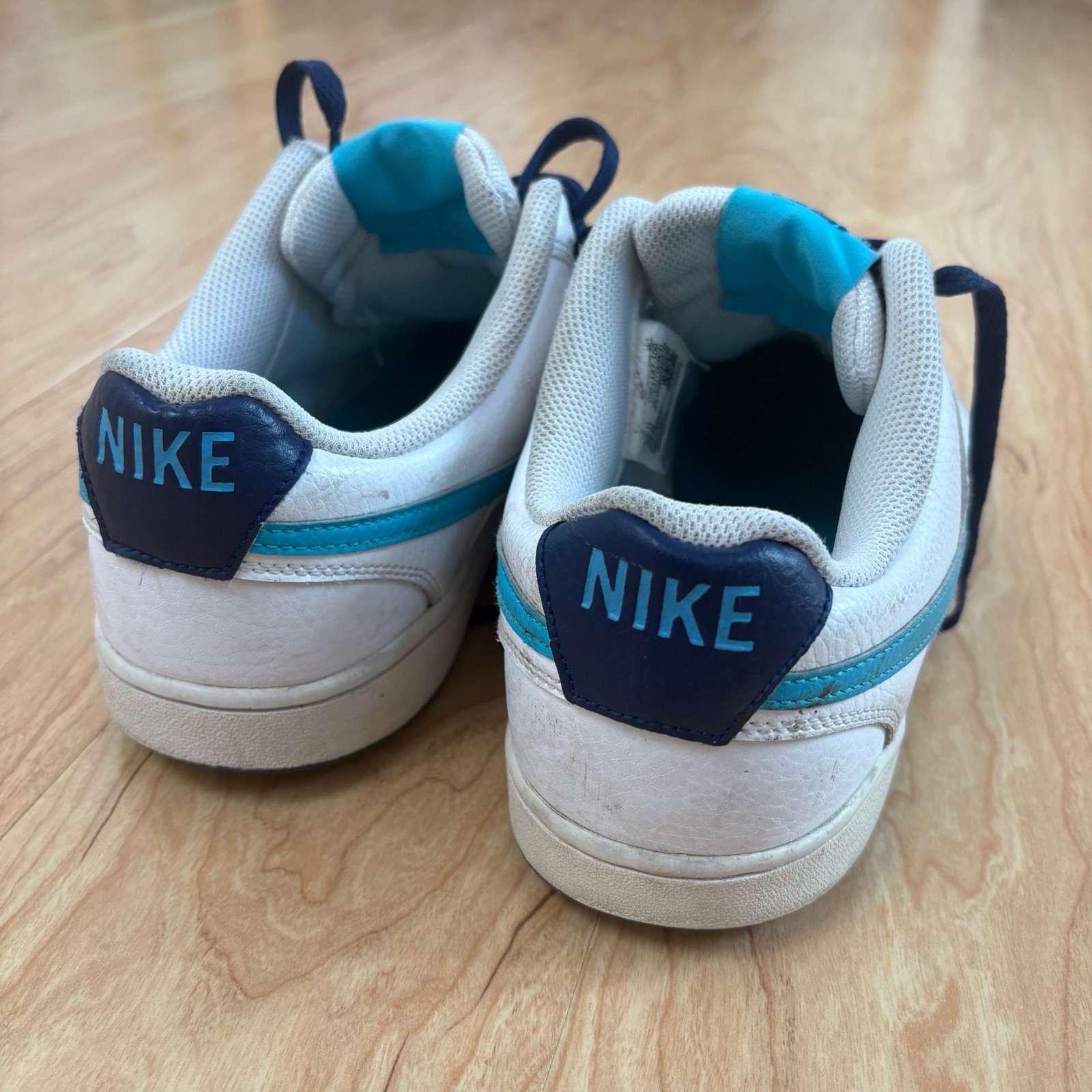 Nike Court Vision Low White/Turquoise Blue-Blue Void