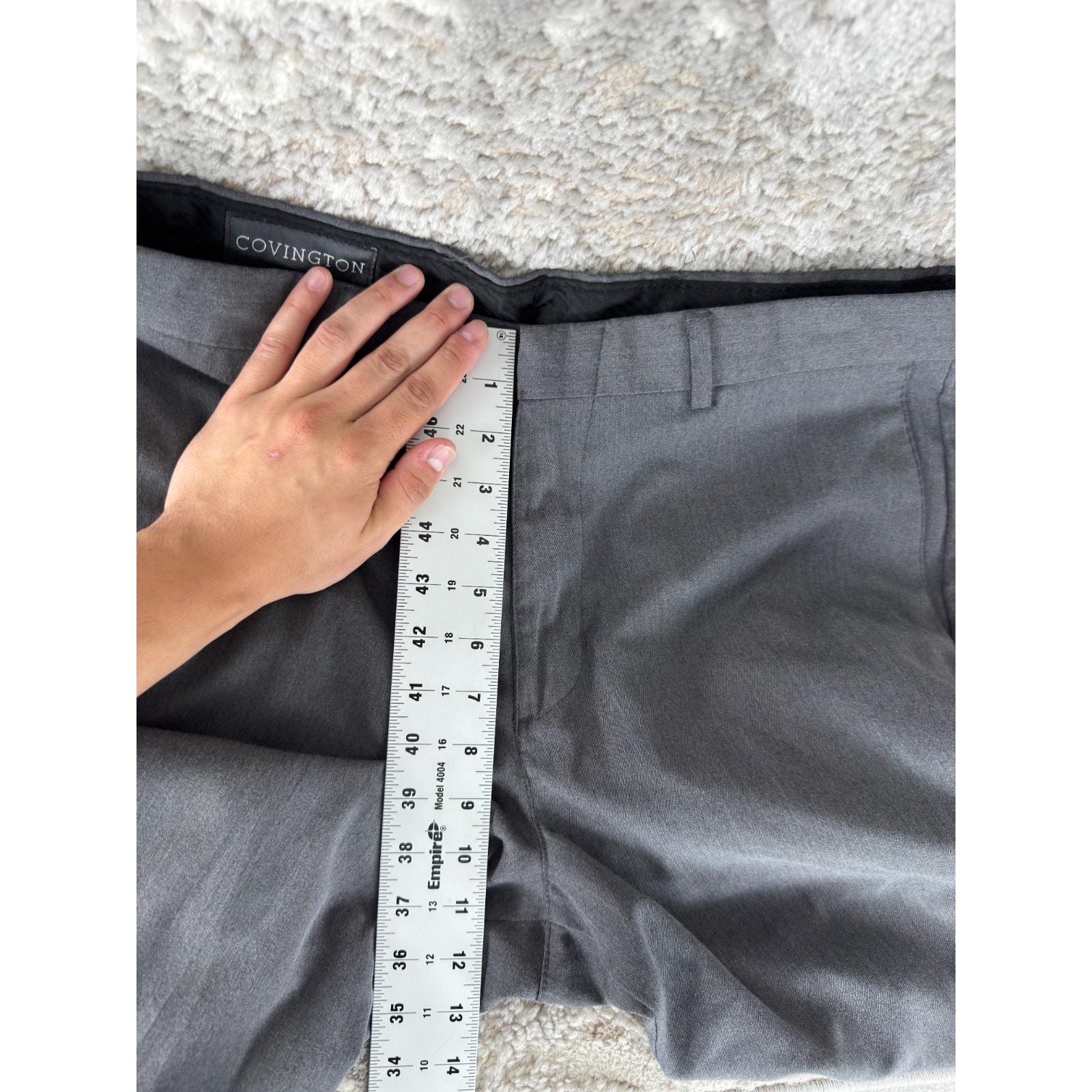 Covington Size 34×29 Career Flat Front Dress Pants Wool Button Zip Straight Leg