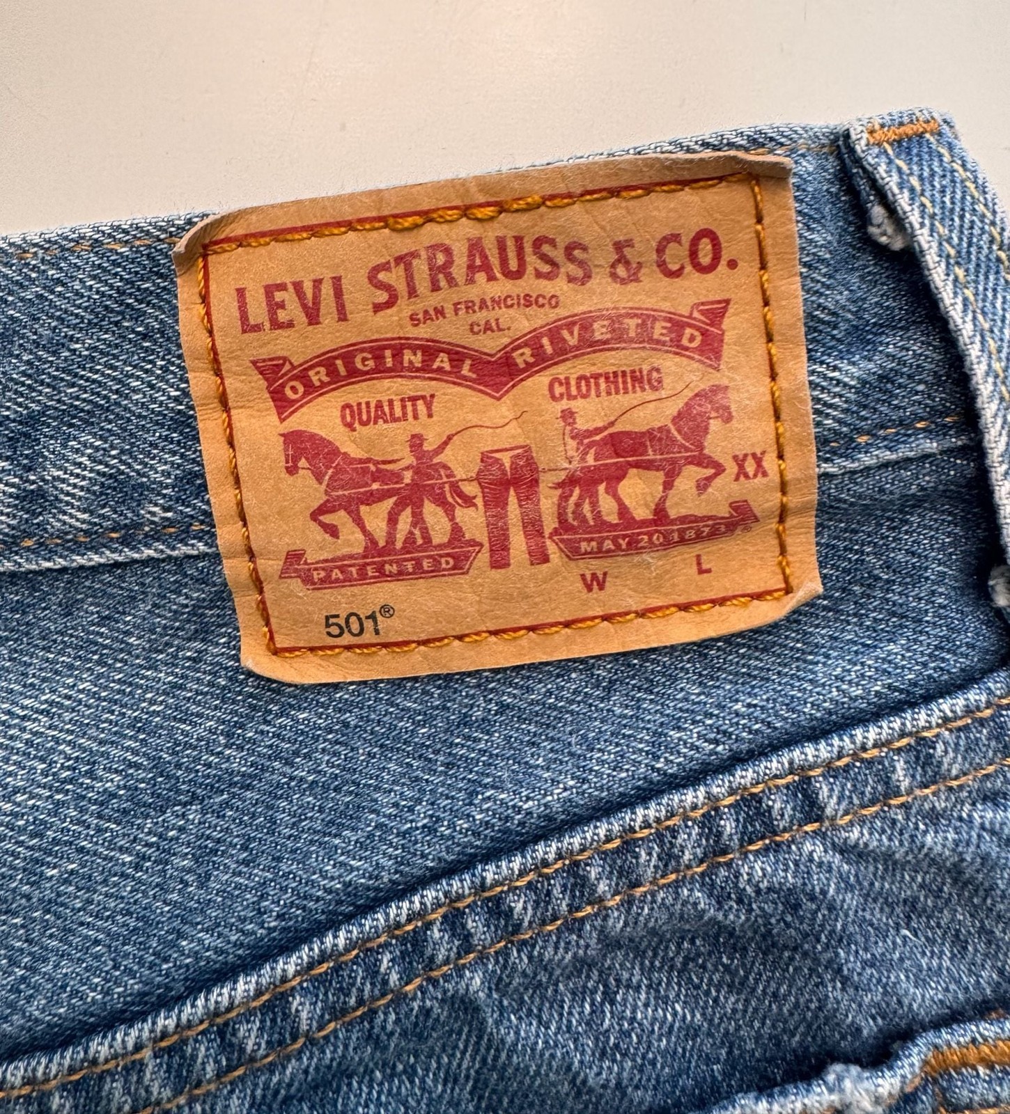 Levi’s 501 Original Distressed Denim Cut Off Shorts