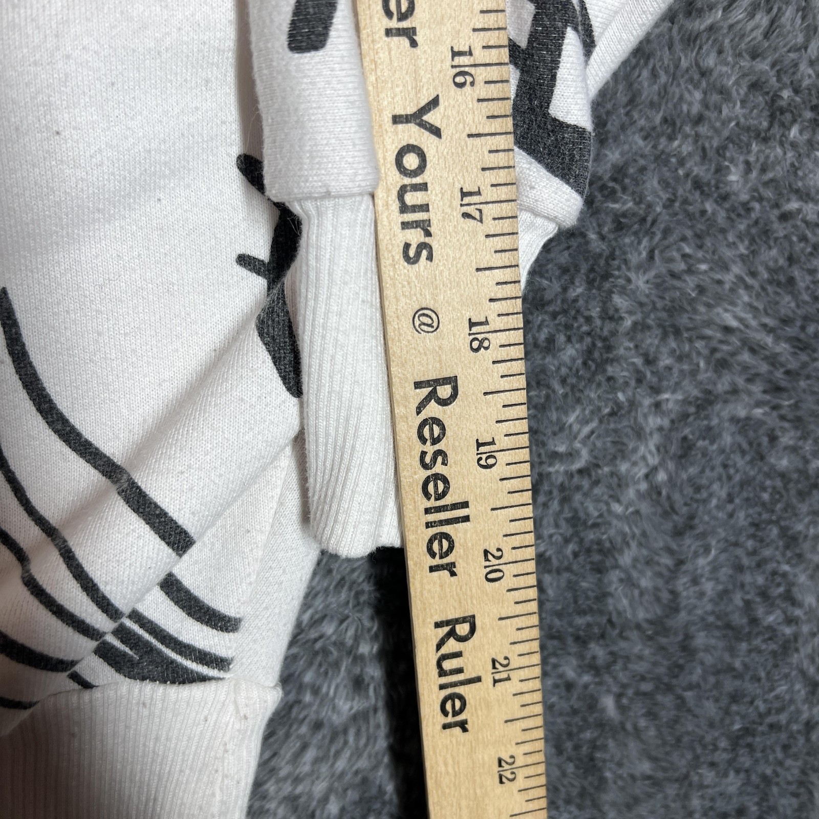 Organically Grown Sweatshirt Womens Small White Cowl Neck Pullover Striped Print