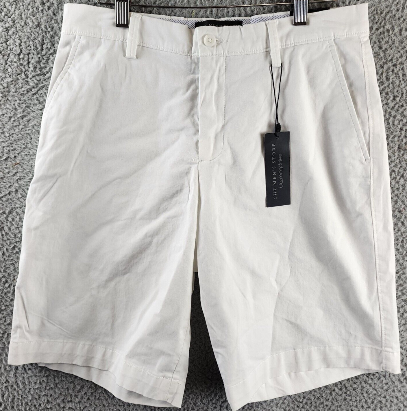 The Men’s Store at Bloomingdale’s Twill Regular Fit Shorts Men’s 30 White Pocket