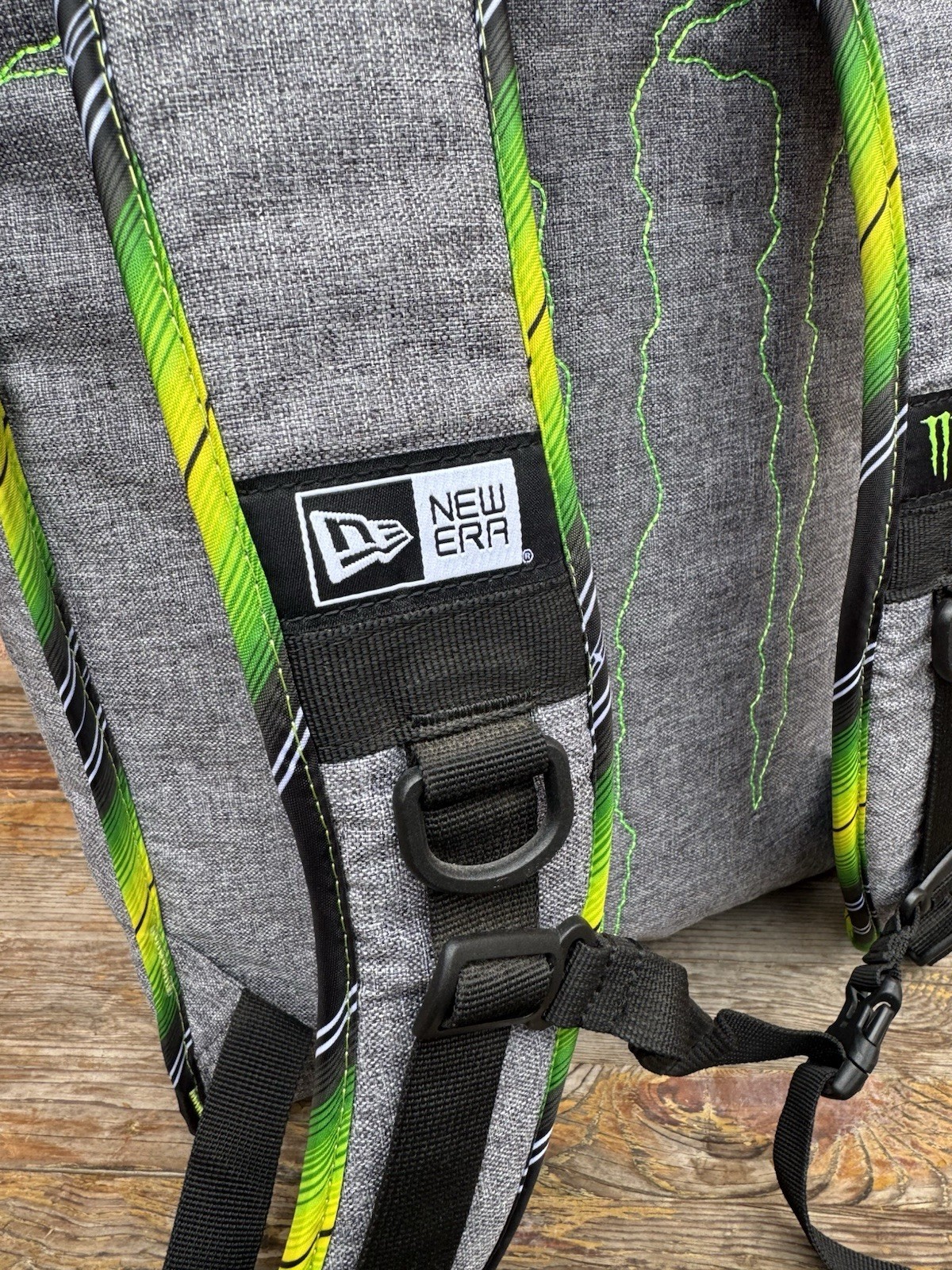 New Era Monster Energy Solid Backpack Gray/Green/Black hat backpack