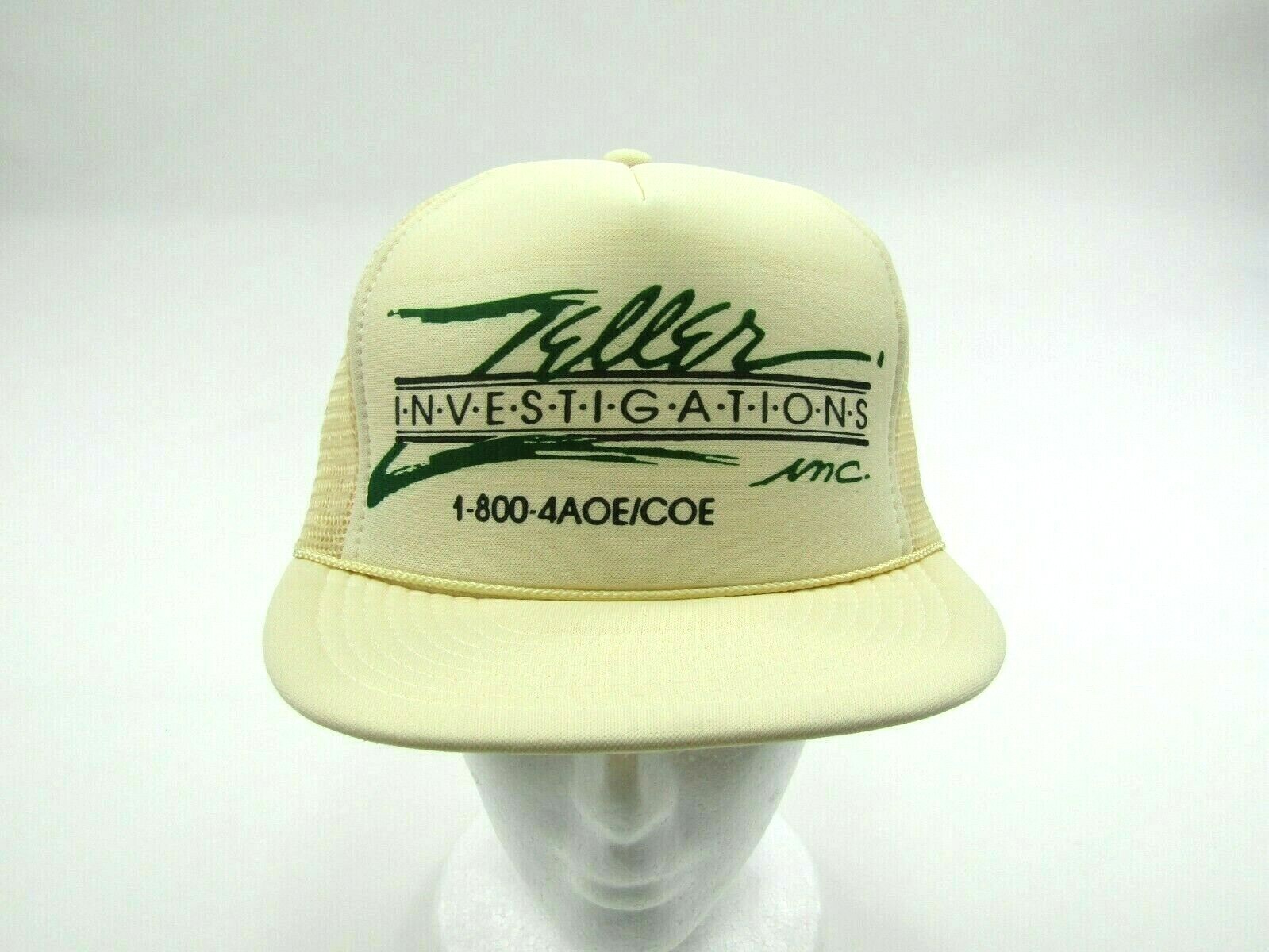 VTG Teller Investigations Inc. Hat OTTO Adjustable Snapback Mesh Trucker Cap
