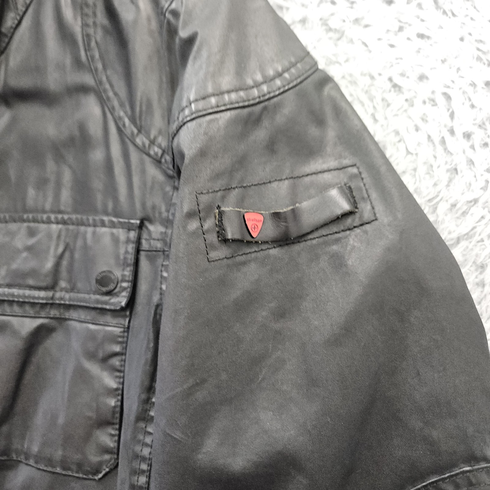 Strellson Metallic Black Jacket Buster W Waxed Moto Utility 54 (US 44) Swiss