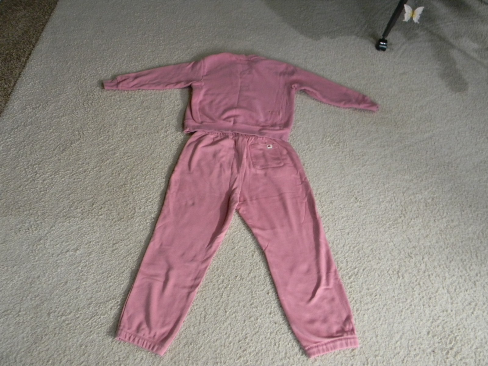 Champion Jogger Sweatpants Women’s Medium with Matching Sweatshirt – Mauve Pink