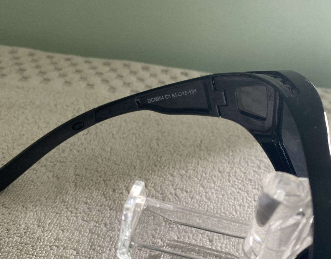 Duco Polarized Sunglasses DC 8954 Black Frames 61-15-131mm Wear over Glasses