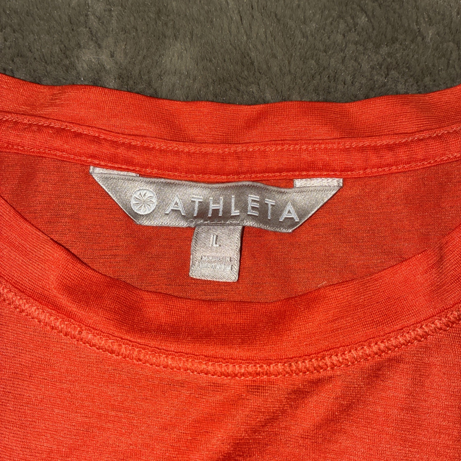 Athleta Orange Loose Crop Tank Top, Large
