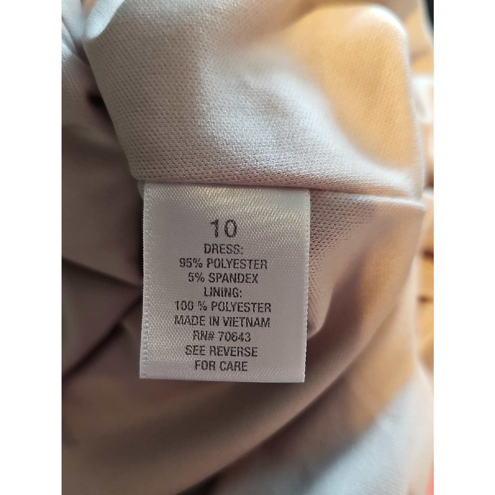 Dressbarn Size 10 Geometric Shift Dress Beige Pink & Black Blue