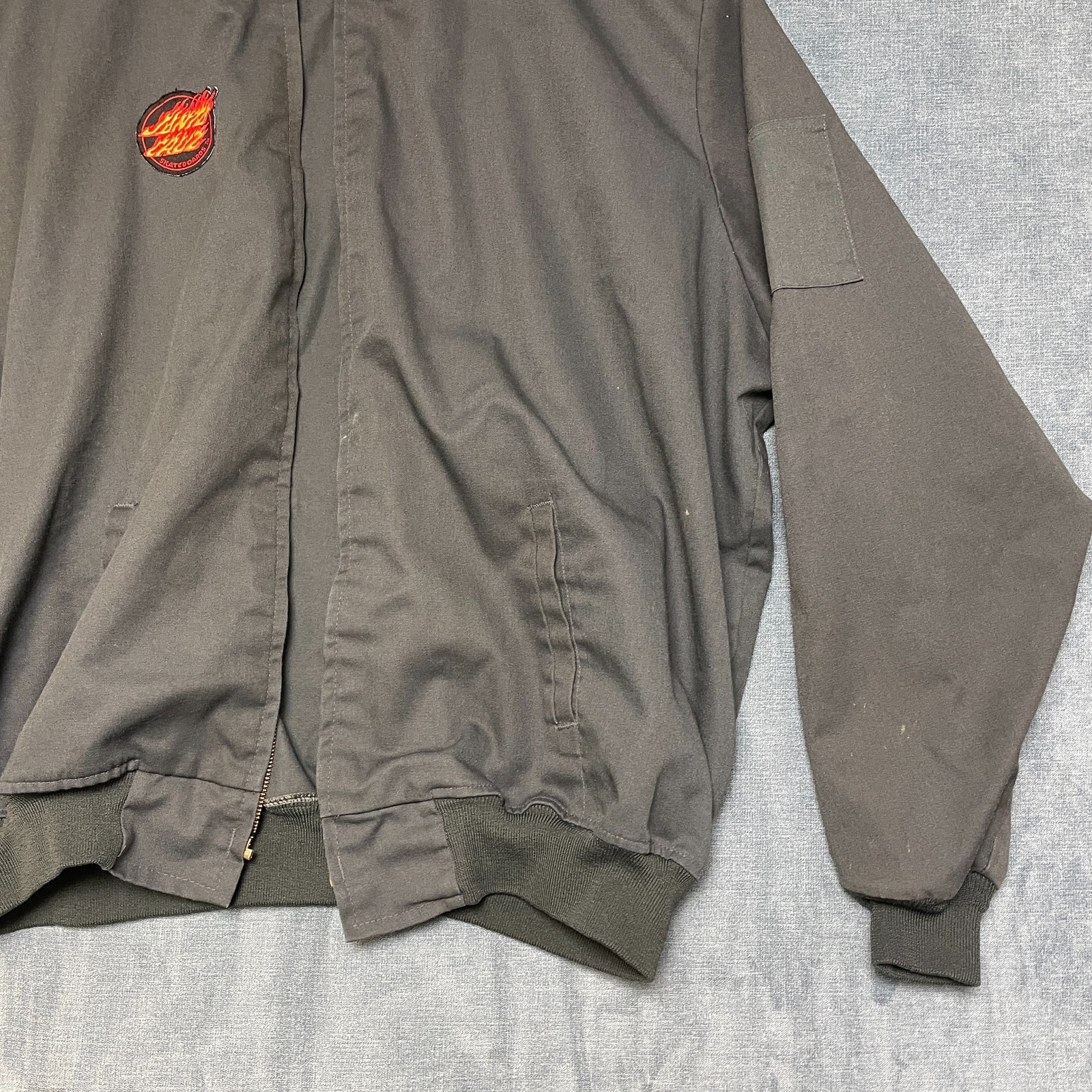 Cintas Skateboards Bomber Jacket Mens 4XLT Black Pockets Streetwear Full Zip